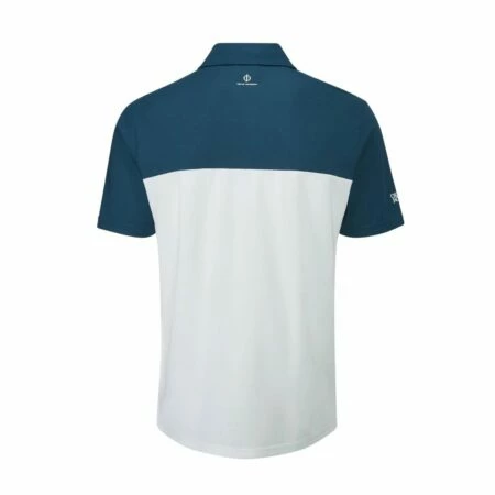 Oscar Jacobson Dodman Polo (White & Aqua) 4 Oscar Jacobson Dodman Polo (White & Aqua) - Image 2