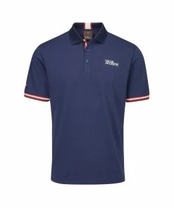 Oscar Jacobson Durham Tour Polo (Navy & Jewel Red)