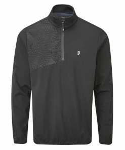 Farah Abbott Half Zip Jacket (Black)