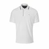 Farah Hoxie Polo Shirt (White & Dusky Blue) -Golf Balls & Accessories Sales Shop Farah Hoxie Polo Shirt White Dusky Blue 1