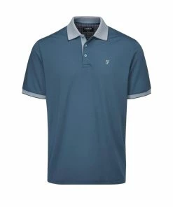 Farah Kervin Polo Shirt (Farah Teal & White)