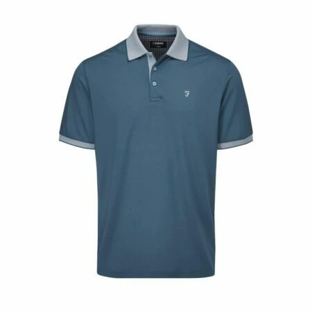 Farah Kervin Polo Shirt (Farah Teal & White) 4 Farah Kervin Polo Shirt (Farah Teal & White) - Image 2