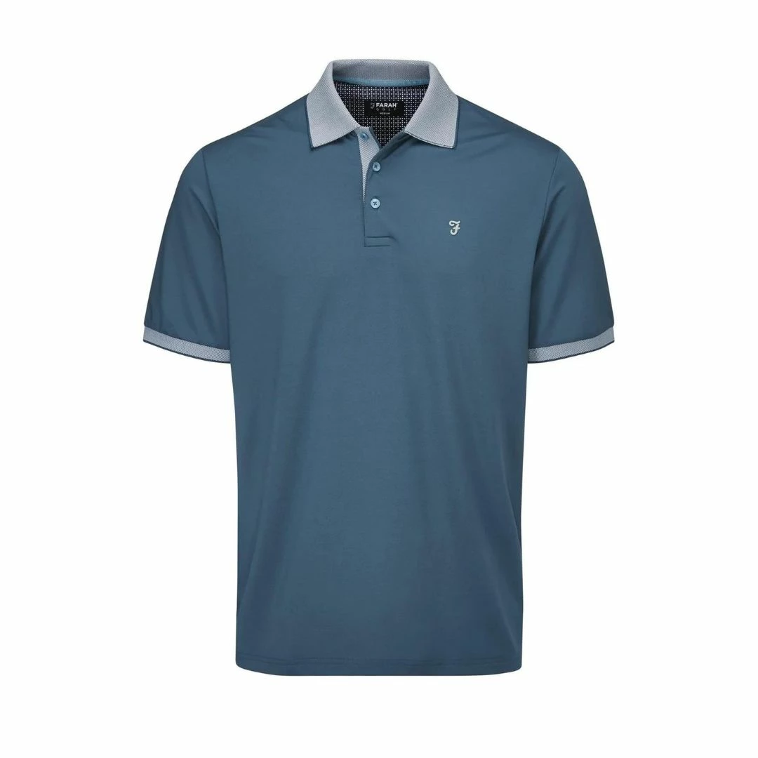 Farah Kervin Polo Shirt (Farah Teal & White) 3 Farah Kervin Polo Shirt (Farah Teal & White)