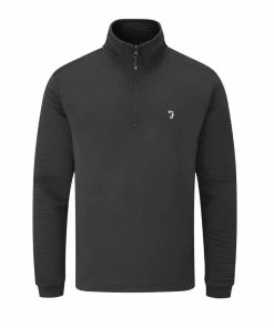 Farah Warren Quarter Zip Mid Layer (Black)