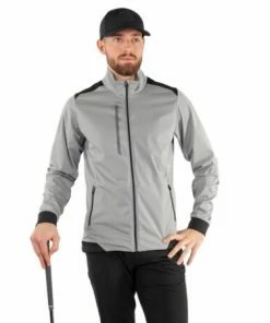 Galvin Green Lyle Windproof Jacket (Sharkskin & Black) -Golf Balls & Accessories Sales Shop Galvin Green Lyle Windproof Jacket Sharkskin Black4 450x450 1