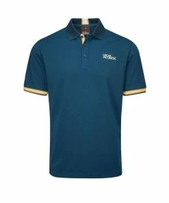 Oscar Jacobson Durham Tour Polo (Teal & Ochre)