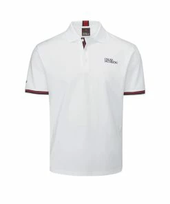 Oscar Jacobson Durham Tour Polo (White & Navy)