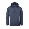 Oscar Jacobson Dayne Zip Neck Hoodie (Navy Marl) -Golf Balls & Accessories Sales Shop Oscar Jacobson Dayne Navy Hoodie