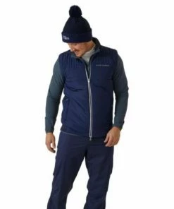Oscar Jacobson Hodgson Padded Gilet (Navy) -Golf Balls & Accessories Sales Shop Oscar Jacobson HODGSON padded gilet Navy 3 450x450 1