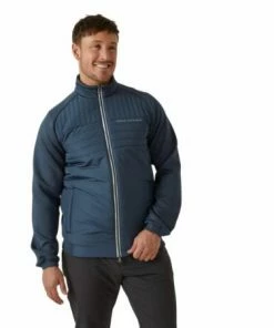 Oscar Jacobson Harrington Padded Jacket (China Blue) -Golf Balls & Accessories Sales Shop Oscar Jacobson Harrington Jacket Blue 3 450x450 1