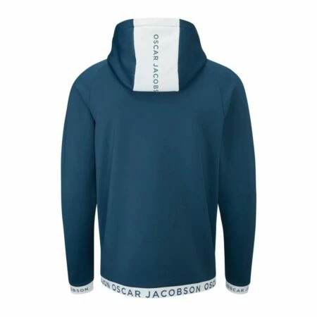 Oscar Jacobson Travis Hoodie (Teal & White) 4 Oscar Jacobson Travis Hoodie (Teal & White) - Image 2