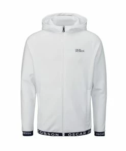 Oscar Jacobson Travis Hoodie (White & Navy)