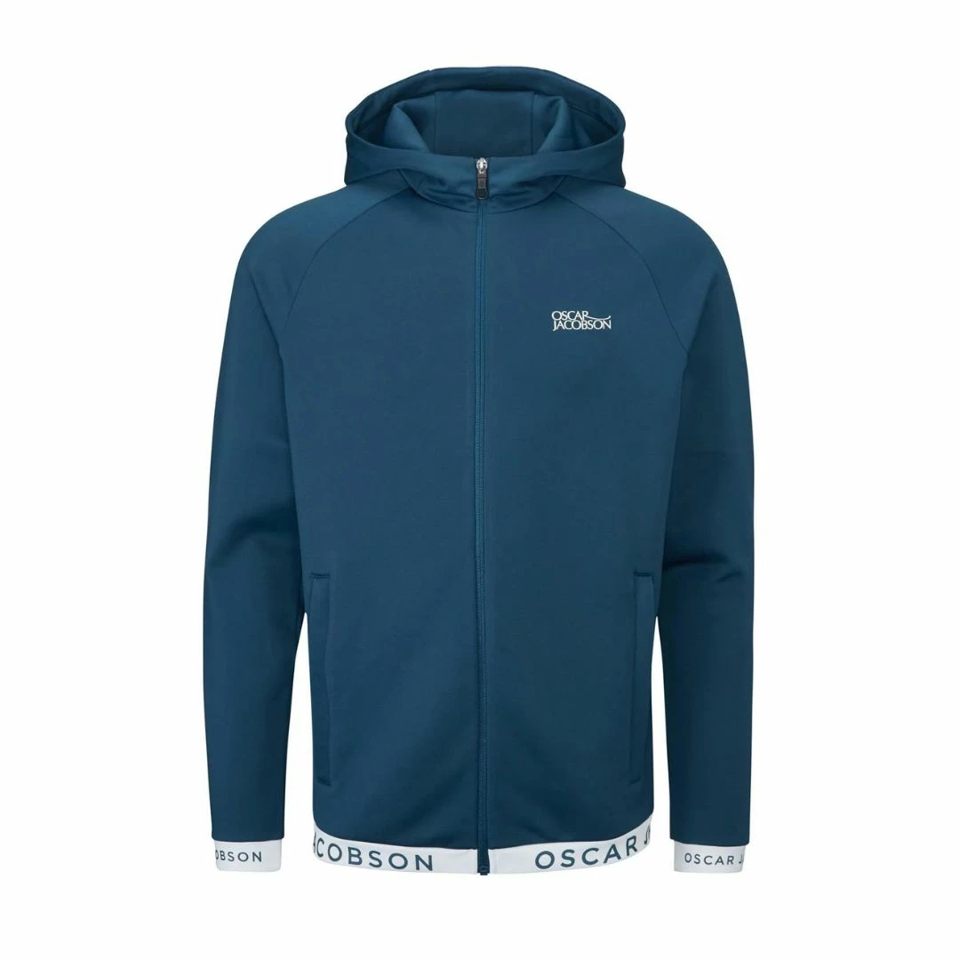 Oscar Jacobson Travis Hoodie (Teal & White) 3 Oscar Jacobson Travis Hoodie (Teal & White)