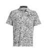 Mens Under Armour Playoff 3.0 Printed Polo (White/Black)