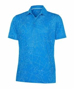 Galvin Green Maverick Breathable Short Sleeve Shirt (Blue/White)