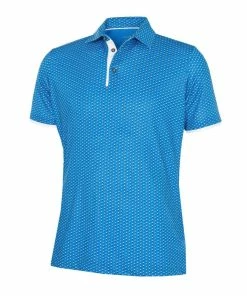 Galvin Green Mark Breathable Short Sleeve Shirt (Blue/White)