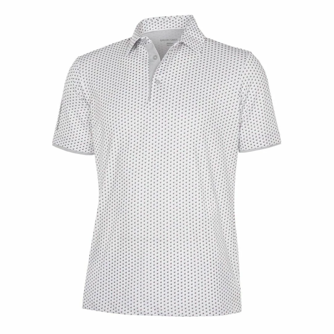 Galvin Green Mark Breathable Short Sleeve Shirt (Grey/ White) 3 Galvin Green Mark Breathable Short Sleeve Shirt (Grey/ White)