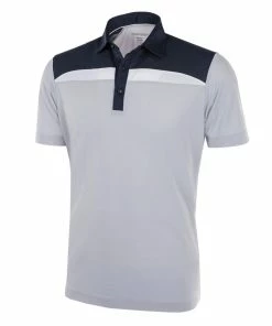 Galvin Green Mapping Breathable Short Sleeve Shirt (Cool Grey/Navy/White)