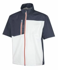 Galvin Green Axl Short Sleeve Waterproof Jacket (White/Navy/Orange)