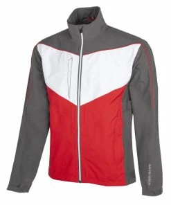 Galvin Green Armstrong Waterproof Jacket (Iron/Red/White)