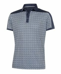 Galvin Green Millard Breathable Short Sleeve Shirt (Navy/White)