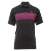 Mens Under Armour Playoff 3.0 Striped Polo (Black / Jet Grey)