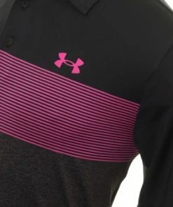 Mens Under Armour Playoff 3.0 Striped Polo (Black / Jet Grey) -Golf Balls & Accessories Sales Shop po3003c 450x450 1