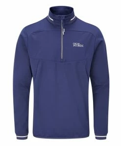 Oscar Jacobson Rolfe Tour Half Zip Jacket (Navy)